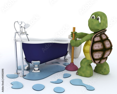 Illustration: tortoise plumbing contractor tortoise plumbing contractor