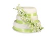 Photo: Traditional wedding cake with orchid flowers Traditional wedding cake with orchid flowers