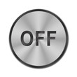 OFF Button Web Icon gebürstetes Aluminium