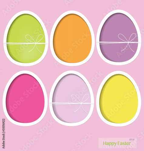 Vector: Easter eggs, happy easter card. Vector illustration. Easter eggs, happy easter card. Vector illustration.