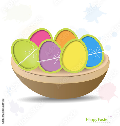 Vector: Easter eggs, happy easter card. Vector illustration. Easter eggs, happy easter card. Vector illustration.
