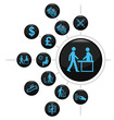 Business and office related icon set