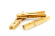 clothespin on the white background