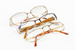 glasses on the white background