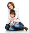 mother with son