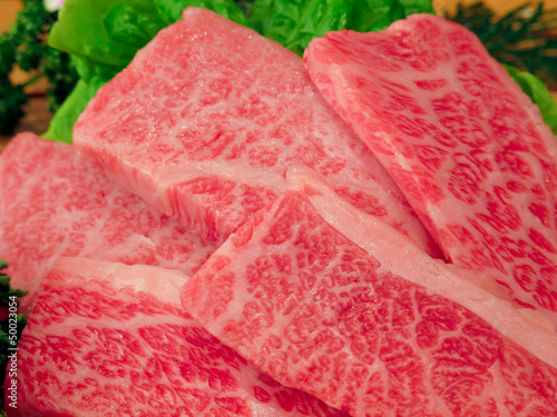 Photo: 和牛:焼き肉用の霜降り和牛肉(神戸ビーフ) 和牛:焼き肉用の霜降り和牛肉(神戸ビーフ)