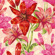 Colorful spring floral seamless pattern