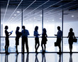 silhouettes of businesspeople