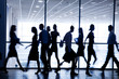 silhouettes of businesspeople