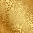 Vector gold background with oriental decoration