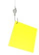 Note paper on hook