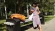 Video: A young pregnant woman taking notes in a notepad A young pregnant woman taking notes in a notepad