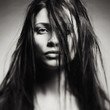 Art portrait of a beautiful young lady