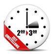 Vektor: button rund zeitumstellung 3 auf 2 I button rund zeitumstellung 3 auf 2 I