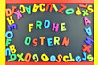 Tafel mit Ostergrüssen