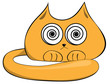 Hypnotist ginger cat with huge eyes