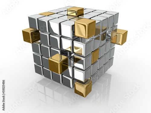 Illustration: precious metal data cube precious metal data cube