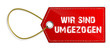 Schild Umzug