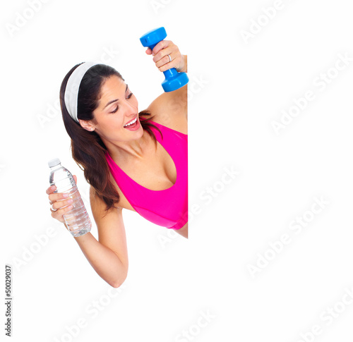 Photo: Young beautiful fitness woman. Young beautiful fitness woman.