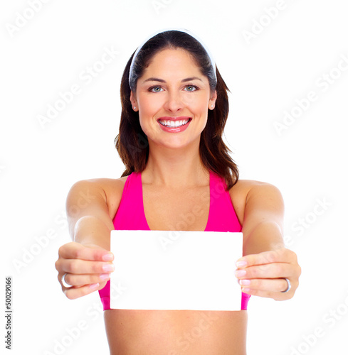 Photo: Young beautiful fitness woman. Young beautiful fitness woman.