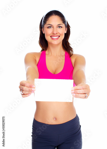 Photo: Young beautiful fitness woman. Young beautiful fitness woman.