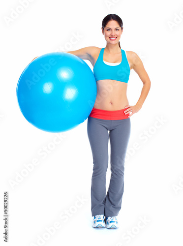 Photo: Young beautiful fitness woman. Young beautiful fitness woman.
