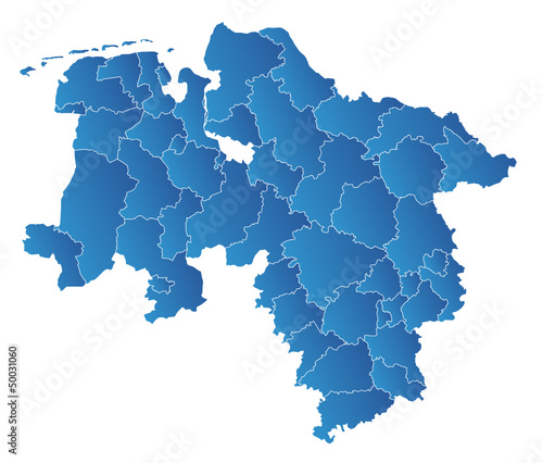 Vector: Niedersachsen Karte Niedersachsen Karte