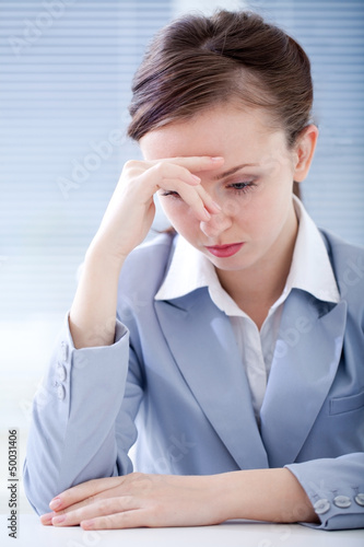 Photo: Tired businesswoman Tired businesswoman