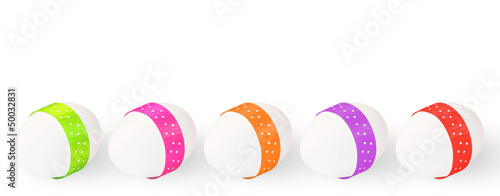 Photo: Ostereier mit Geschenkband Ostereier mit Geschenkband