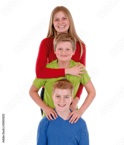 Photo: Gruppe Teenager, Mädchen und Jungen Gruppe Teenager, Mädchen und Jungen
