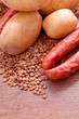 Zutaten für Linsensuppe
