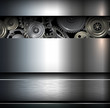 Background metallic with technology gears