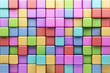 Abstract background of multi-colored cubes. 3D Illustration
