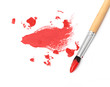 brush and paint scratch isolated on white background