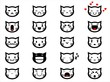 Vector: cat face smilings cat face smilings