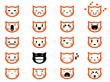 Vector: cat face smilings cat face smilings