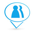 contacts sur signet bleu