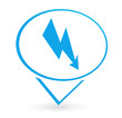 énergie électrique sur signet bleu