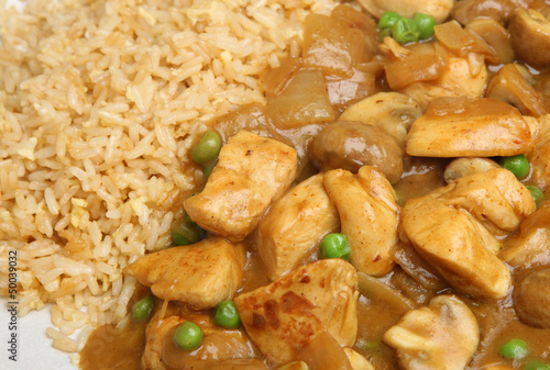 Photo: Chicken Curry & Egg Fried Rice Chicken Curry & Egg Fried Rice