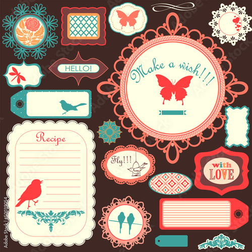 Vector: Cute scrapbook childish set Cute scrapbook childish set