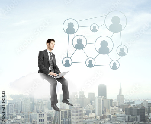 Photo: man on cloud man on cloud