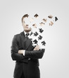 man built of puzzle