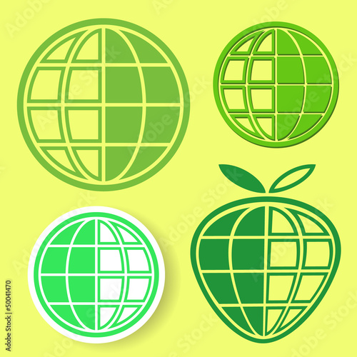 Vector: Globe logo set Globe logo set