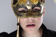 Photo: elegant girl with a wonderful mask elegant girl with a wonderful mask