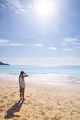 standing on beach