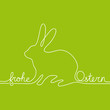 Ostern, Osterhase, Hase, Frohe Ostern, Linie, deutsch