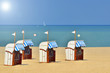 Strandkörbe am Meer