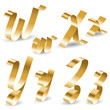 Vector: Ribbon alphabet WXYZ Ribbon alphabet WXYZ