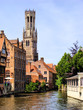 Photo: The famous Belfry and canal scene in Bruges, Belgium The famous Belfry and canal scene in Bruges, Belgium