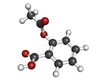 Acetylsalicylic acid (aspirin) pain relief drug molecule, molecu